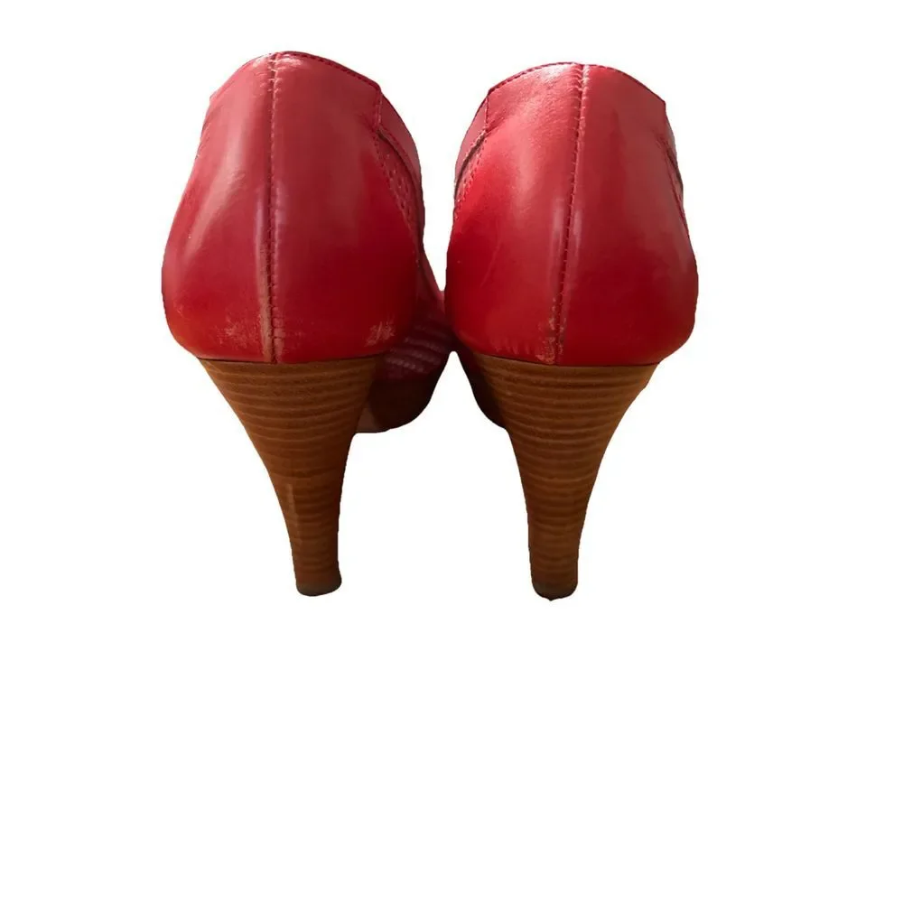 Fratelli Rosetti Red Heels Made In Italy Size 37.5/7.5 US - Picture 3 of 6